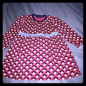 ToobyDoo (18-24 mo) girls red geo print dress